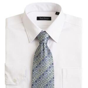 Villini Silk Necktie Men's Green Blue Woven Stain Resistant 3.75 " Hand Made